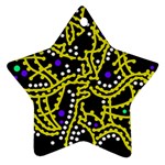 Yellow fantasy Star Ornament (Two Sides) 