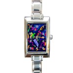 Colorful dream Rectangle Italian Charm Watch