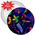 Colorful dream 3  Buttons (10 pack) 