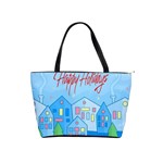 Xmas landscape - Happy Holidays Shoulder Handbags