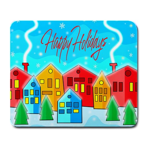 Christmas magical landscape  Large Mousepads from ArtsNow.com Front