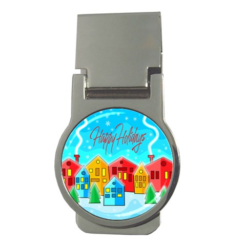 Christmas magical landscape  Money Clips (Round)  from ArtsNow.com Front