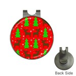 Reindeer and Xmas trees pattern Hat Clips with Golf Markers