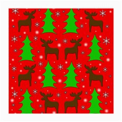 Reindeer and Xmas trees pattern Medium Glasses Cloth (2 Back