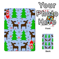 Queen Reindeer and Xmas trees  Playing Cards 54 Designs  from ArtsNow.com Front - HeartQ