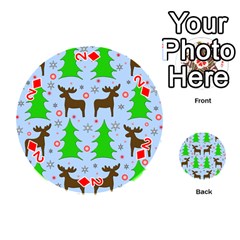 Reindeer and Xmas trees  Playing Cards 54 (Round)  from ArtsNow.com Front - Diamond2