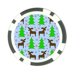 Reindeer and Xmas trees  Poker Chip Card Guards (10 pack)  from ArtsNow.com Back