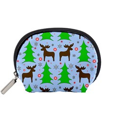 Reindeer and Xmas trees  Accessory Pouches (Small)  from ArtsNow.com Front