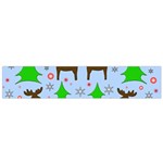 Reindeer and Xmas trees  Flano Scarf (Small)