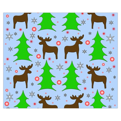 Reindeer and Xmas trees  Medium Zipper Tote Bag from ArtsNow.com Front