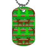 Christmas trees and reindeer pattern Dog Tag (Two Sides)