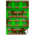 Christmas trees and reindeer pattern Canvas 24  x 36 