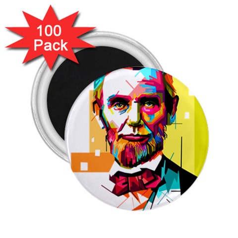Abraham Lincoln 2.25  Magnets (100 pack)  from ArtsNow.com Front