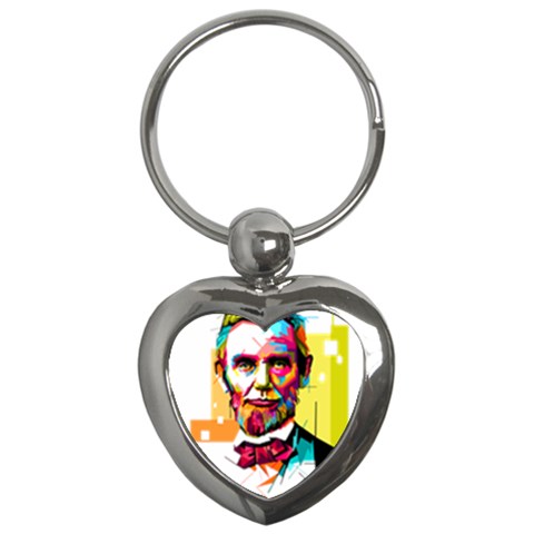 Abraham Lincoln Key Chains (Heart)  from ArtsNow.com Front