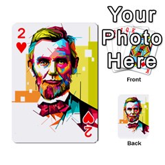 Abraham Lincoln Playing Cards 54 Designs  from ArtsNow.com Front - Heart2
