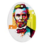 Abraham Lincoln Oval Ornament (Two Sides)
