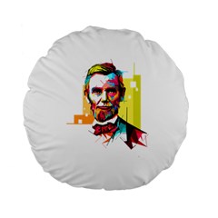 Abraham Lincoln Standard 15  Premium Round Cushions from ArtsNow.com Back