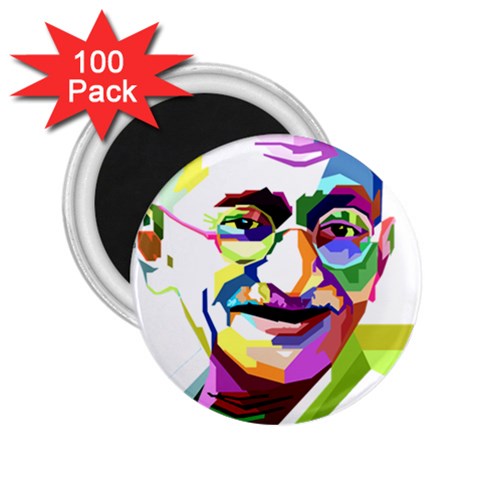 Ghandi 2.25  Magnets (100 pack)  from ArtsNow.com Front