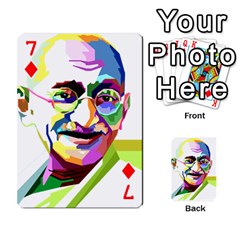 Ghandi Playing Cards 54 Designs  from ArtsNow.com Front - Diamond7