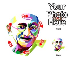 Ghandi Playing Cards 54 (Round)  from ArtsNow.com Front - Heart10