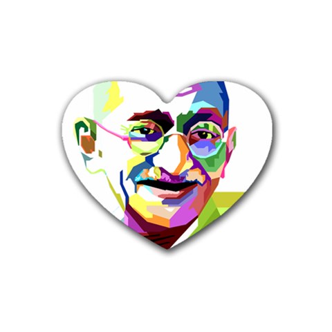 Ghandi Heart Coaster (4 pack)  from ArtsNow.com Front