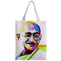 Ghandi Zipper Classic Tote Bag from ArtsNow.com Back