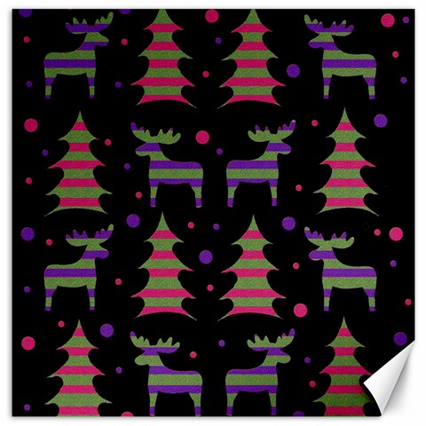 Reindeer magical pattern Canvas 20  x 20   from ArtsNow.com 19 x19.27  Canvas - 1
