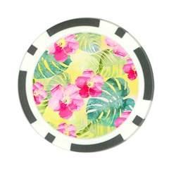 Tropical Dream Hibiscus Pattern Poker Chip Card Guards (10 pack)  from ArtsNow.com Back