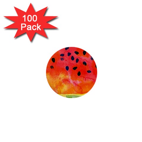 Abstract Watermelon 1  Mini Buttons (100 pack)  from ArtsNow.com Front