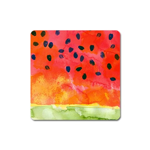 Abstract Watermelon Square Magnet from ArtsNow.com Front