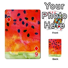 Abstract Watermelon Playing Cards 54 Designs  from ArtsNow.com Front - Diamond6