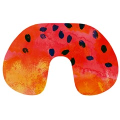 Abstract Watermelon Travel Neck Pillows from ArtsNow.com Front