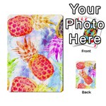 Colorful Pineapples Over A Blue Background Multi-purpose Cards (Rectangle) 