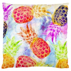 Colorful Pineapples Over A Blue Background Standard Flano Cushion Case (Two Sides) from ArtsNow.com Front