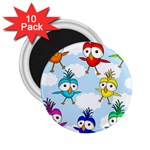 Cute colorful birds  2.25  Magnets (10 pack) 