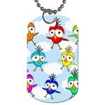 Cute colorful birds  Dog Tag (Two Sides)