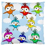 Cute colorful birds  Standard Flano Cushion Case (Two Sides)