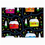 Winter magical night Large Glasses Cloth