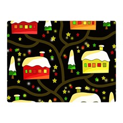 Winter  night  Double Sided Flano Blanket (Mini)  from ArtsNow.com 35 x27  Blanket Back
