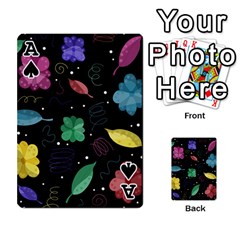 Ace Colorful floral design Playing Cards 54 Designs  from ArtsNow.com Front - SpadeA