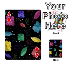 Colorful floral design Playing Cards 54 Designs  from ArtsNow.com Front - Diamond4