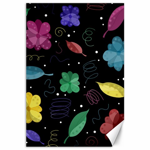 Colorful floral design Canvas 12  x 18   from ArtsNow.com 11.88 x17.36  Canvas - 1
