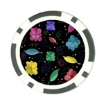 Colorful floral design Poker Chip Card Guards