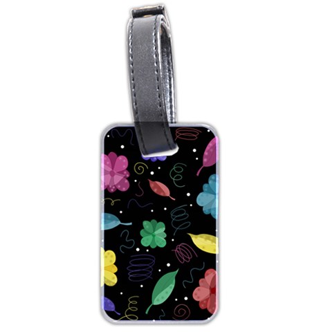 Colorful floral design Luggage Tags (Two Sides) from ArtsNow.com Front