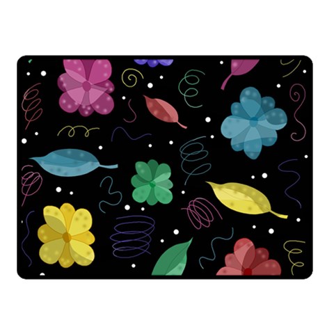 Colorful floral design Double Sided Fleece Blanket (Small)  from ArtsNow.com 45 x34  Blanket Front