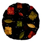 Autumn flowers  Large 18  Premium Round Cushions