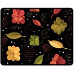 Autumn flowers  Double Sided Fleece Blanket (Medium) 