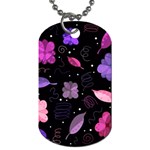 Purple and pink flowers  Dog Tag (One Side)