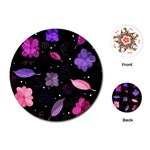 Purple and pink flowers  Playing Cards (Round) 