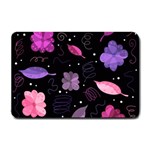 Purple and pink flowers  Small Doormat 